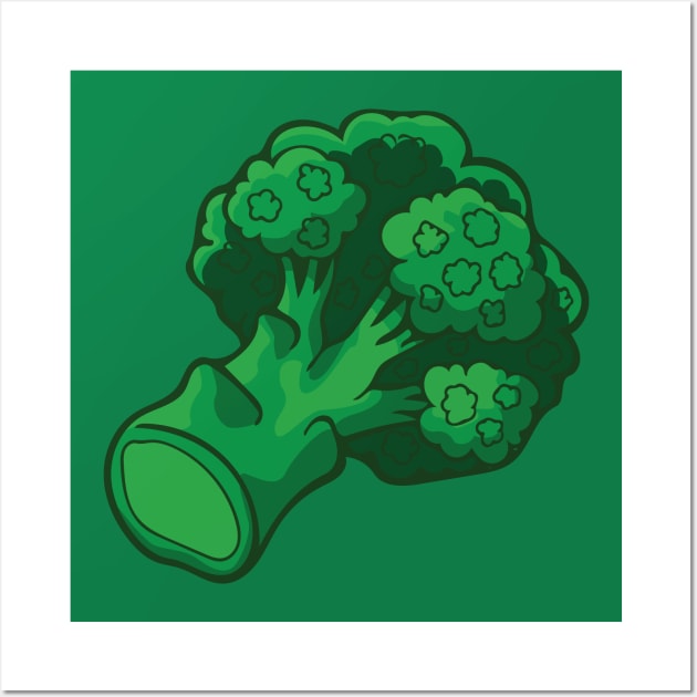 Green Broccoli Wall Art by deancoledesign